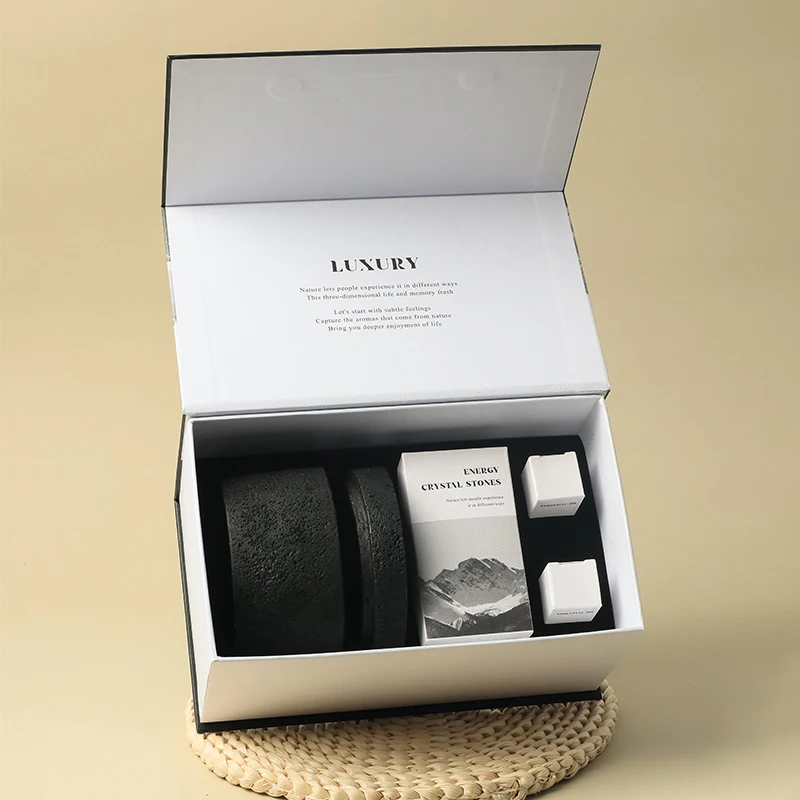 Essential Oil Fragrance Lava Stone Cement Jar Aromatherapy Natural Stone Spa Aroma Crystal Diffuser