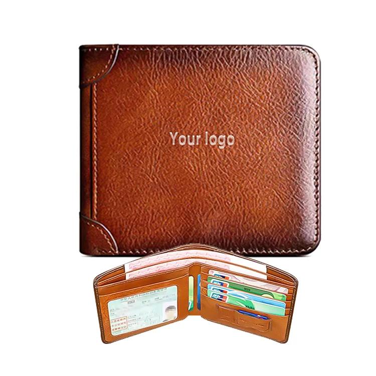 2022 new design luxury brand Slim crypto wallet leather men rfid blocking wallet