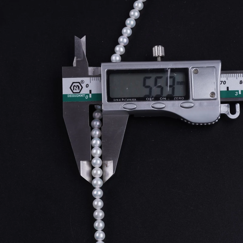 5-6mm AAA Natural White Loose Real Fresh Water Round Pearl Beads Strand for jewelry making