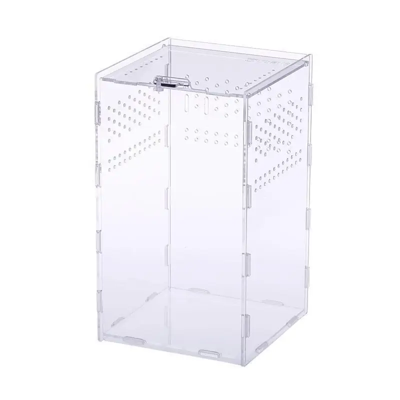 Muilt-sizes Acrylic Reptile Enclosure Breeding Box Terrarium Cage For Frog Spider Insect Acrylic Reptile Cage