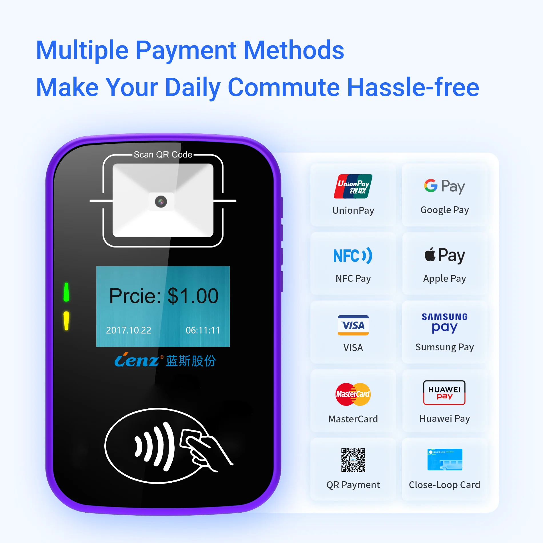 Public transportation bus payment device EMV bus ticket validator Android bus validator 3g 4g gps automatic fare collection