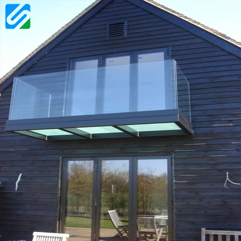 KingBright Outdoor standoff glass railing steel handrail/Outdoor stairs balustrade with led light