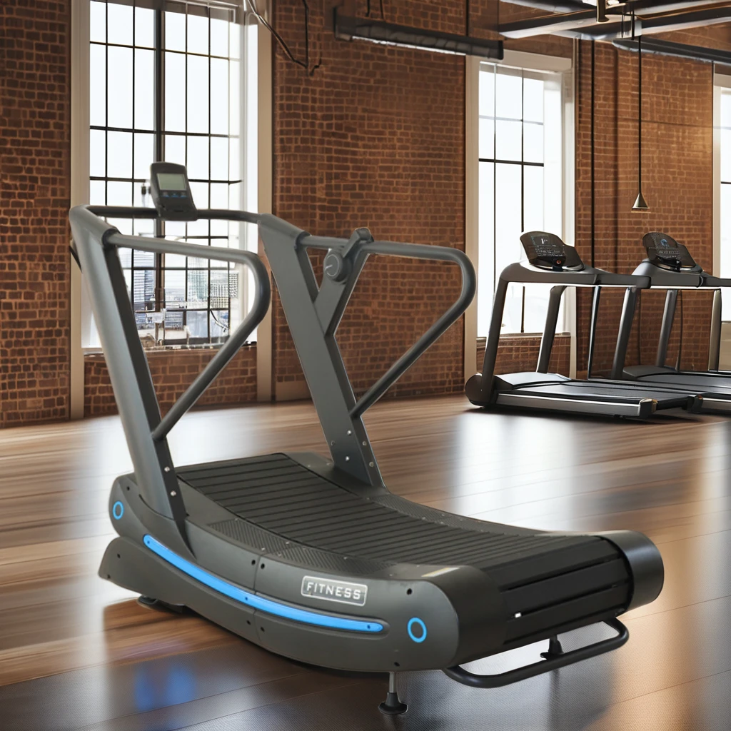 Commercial Home Exercise Gym Equipment Non-Motorized Curved Manual Treadmill Self-Generating System Running Calorie Tracking