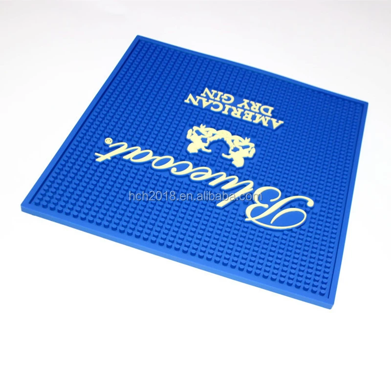 Dongguan Supplier Custom logo rubber  pvc  bar drinking mat