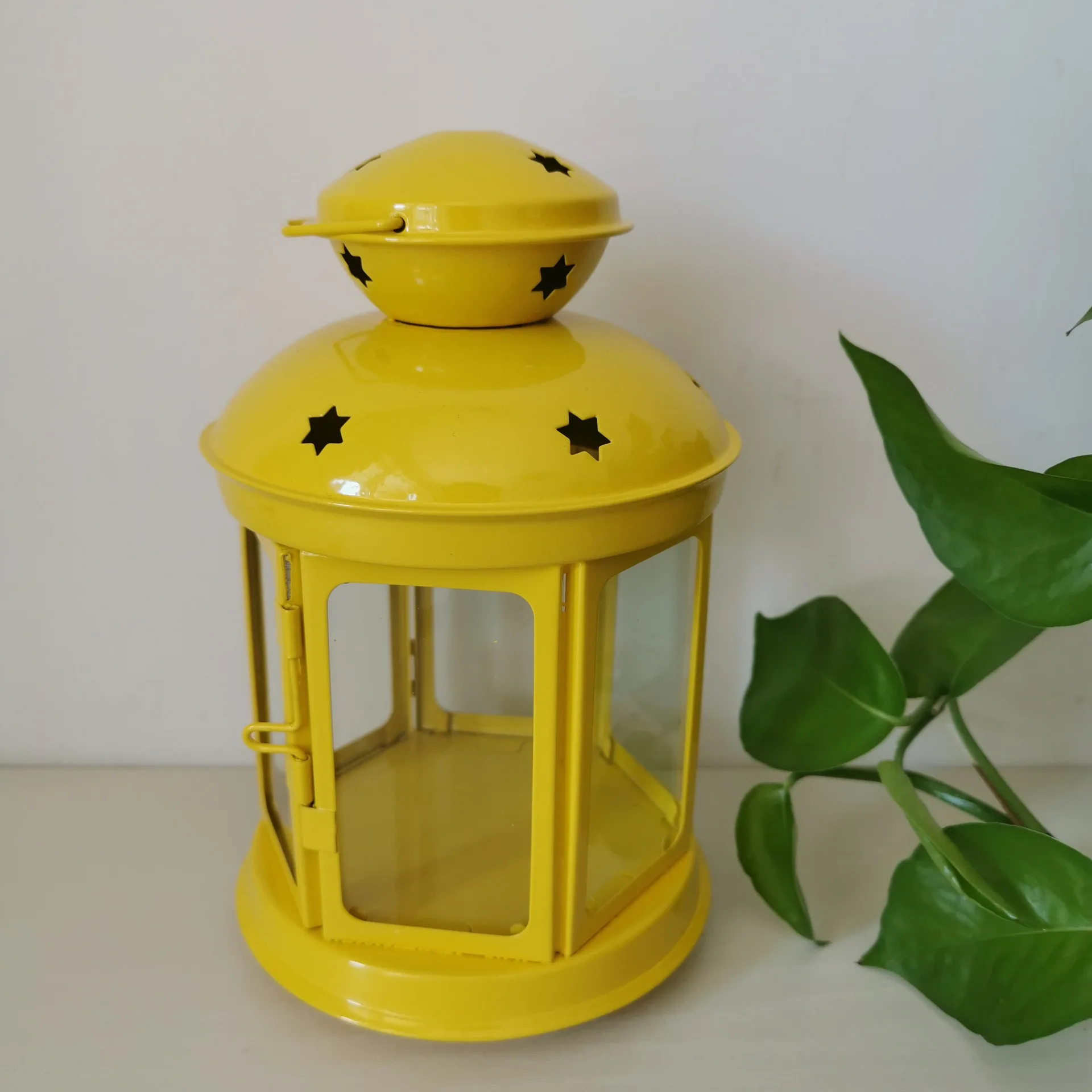 Creative Muslim Ramadan Metal Candle Holders Lanterns And Candle Jars Hollow Ramadan Gold Candlestick Home Decor Lantern Holder