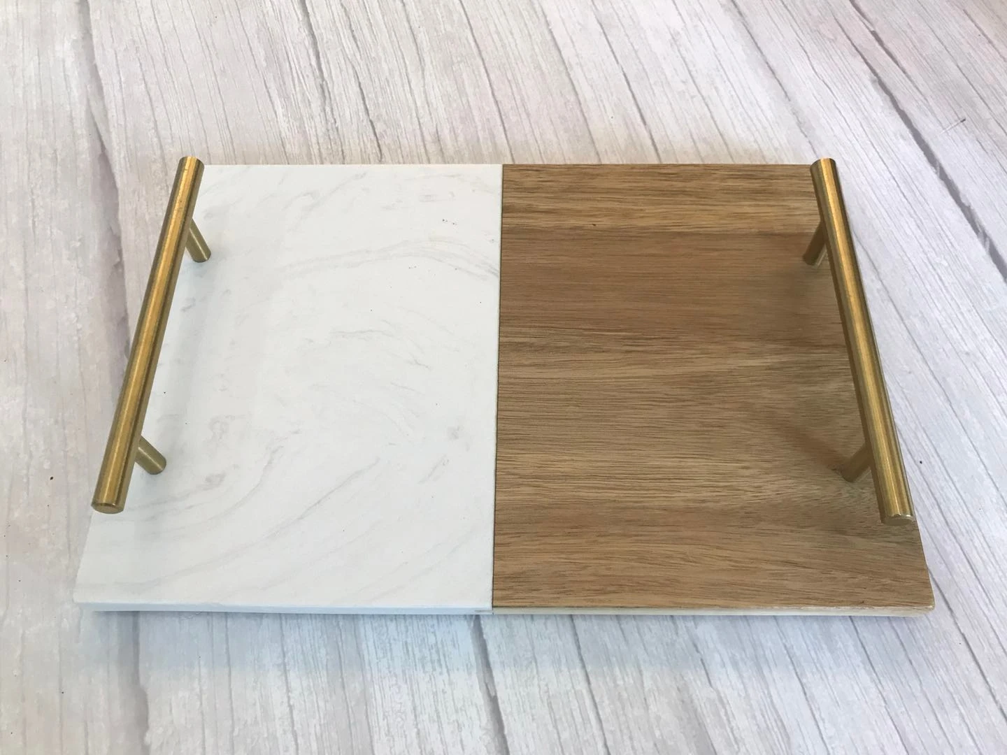 
Hotel Decorations Home Luxury Fruit Pizza Marble Wooden Food Serving Tray 