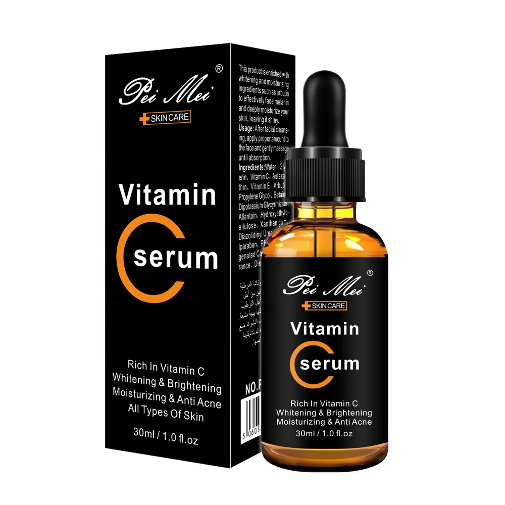 OEM Private Label 100% Pure Hyaluronic Acid Facial Skin Care Face Serum Whitening Natural Organic Vitamin C Serum