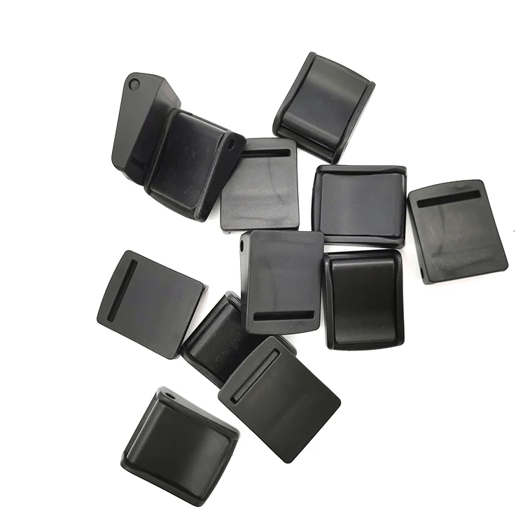 Customized logo Plastic 10-50mm webbing clip spring press adjustment buckle Environmental pressure buckle