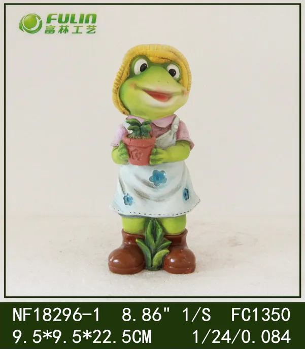 Creative Resin Frog and Turtle Outdoor Garden Statue Crafts Animal Statue Frog Figurine Yard Garden Lawn Decoration Sculpture