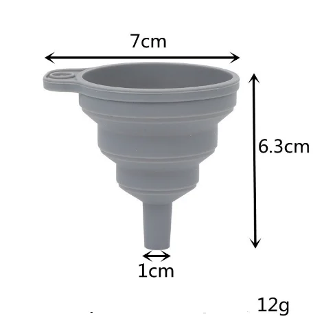 Best Selling Kitchen Funnel Tool Heat Resistant Food Grade Foldable Oil Funnel Silicone Funnel For Liquid Kitchen gadgets tools