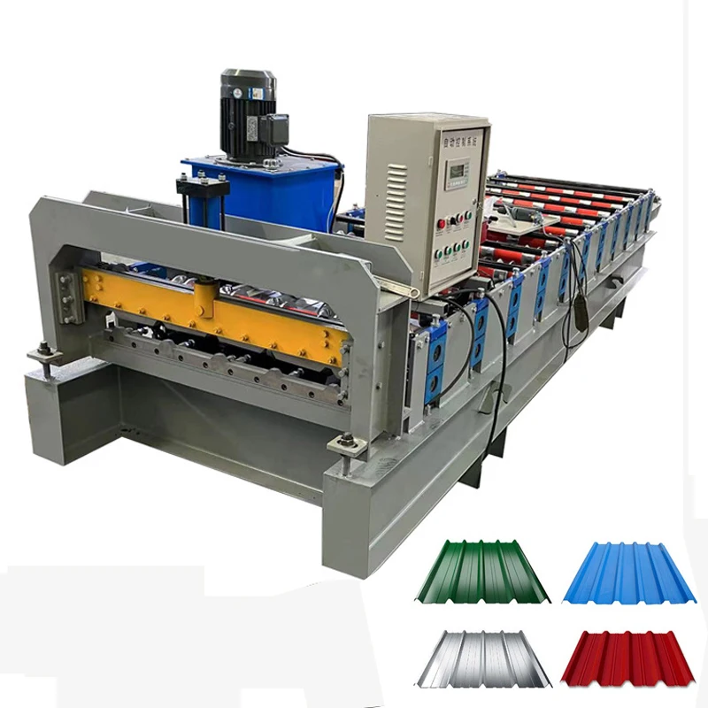 Corrugated Roof Iron Roofing Sheet Color Steel Tile Making Corrugated Glazed Metal Roof Wall Panel Roll Forming Machine