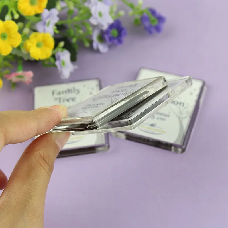 Wholesale blank acrylic fridge magnets/acrylic fridge magnets photo frame