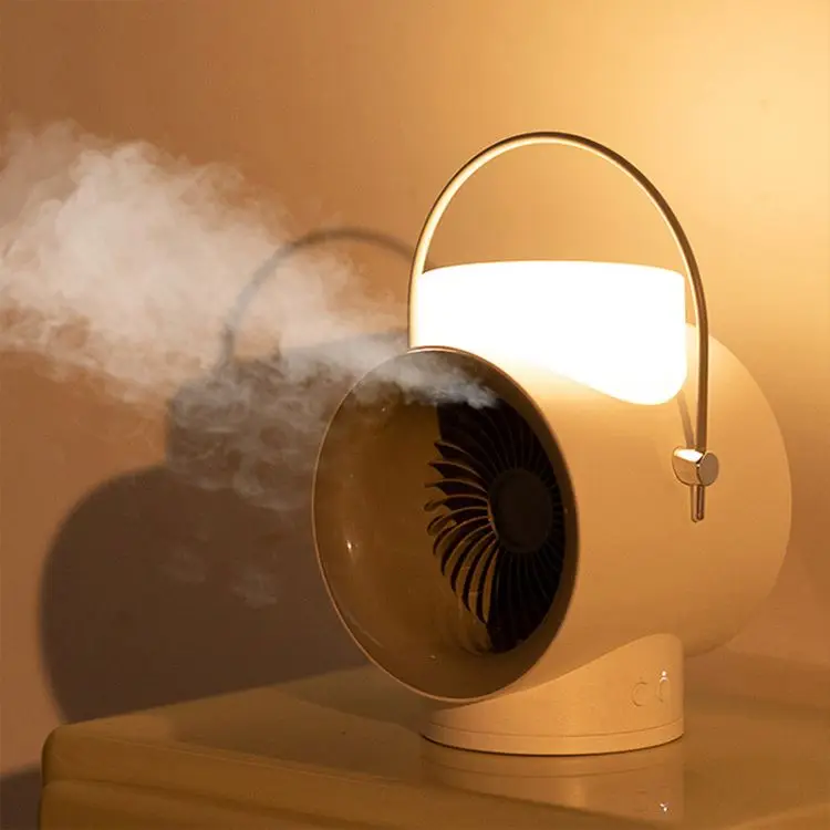 Summer new desktop usb fan mini portable air conditioner fan with night light portable aromatherapy air cooler