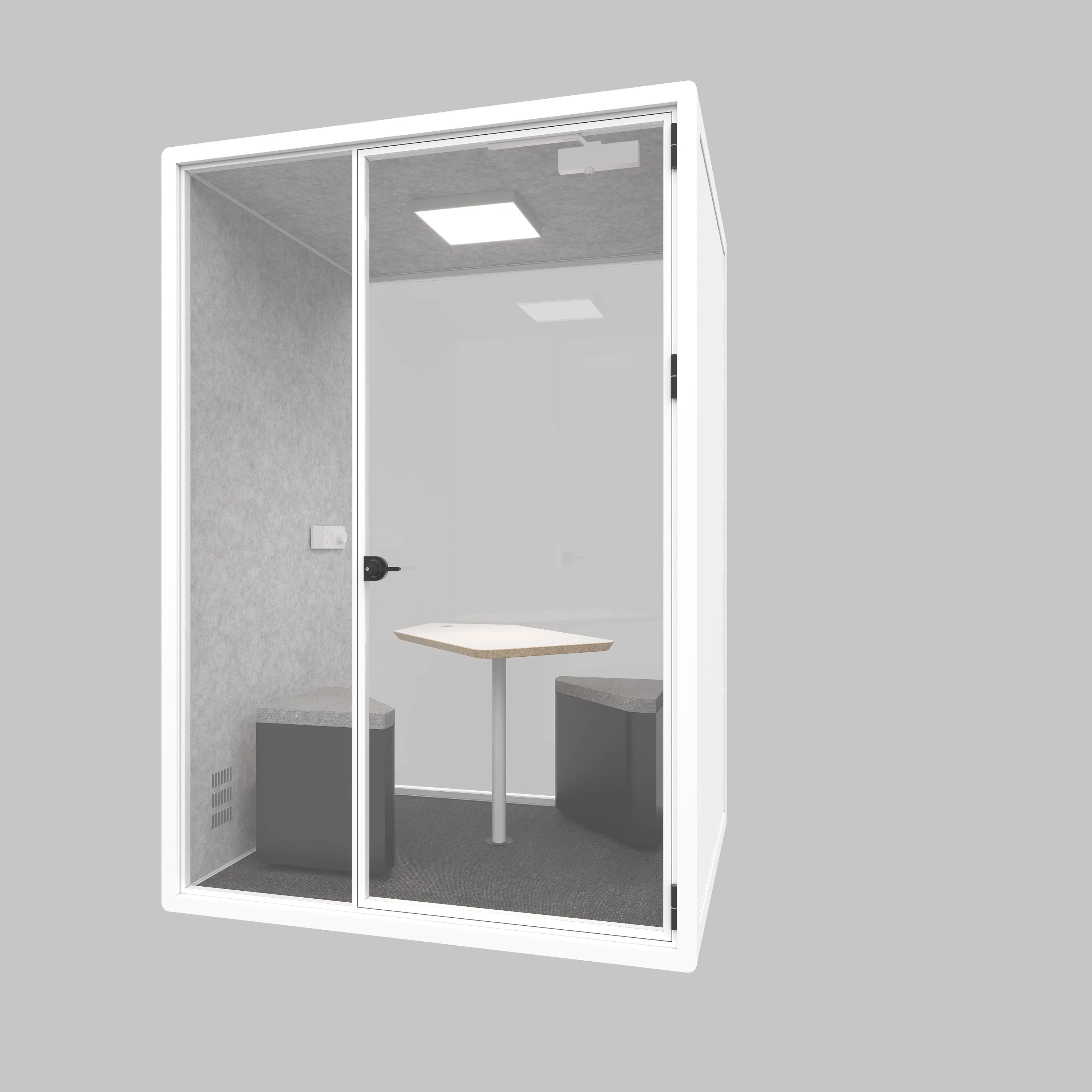 Modular office Aluminum workplaces silence removeable High end Automatic switch telephone pod Phone booth