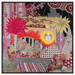 ladies shawl silk scarfs for women stylish super soft digital print cozy luxury extra wide long custom