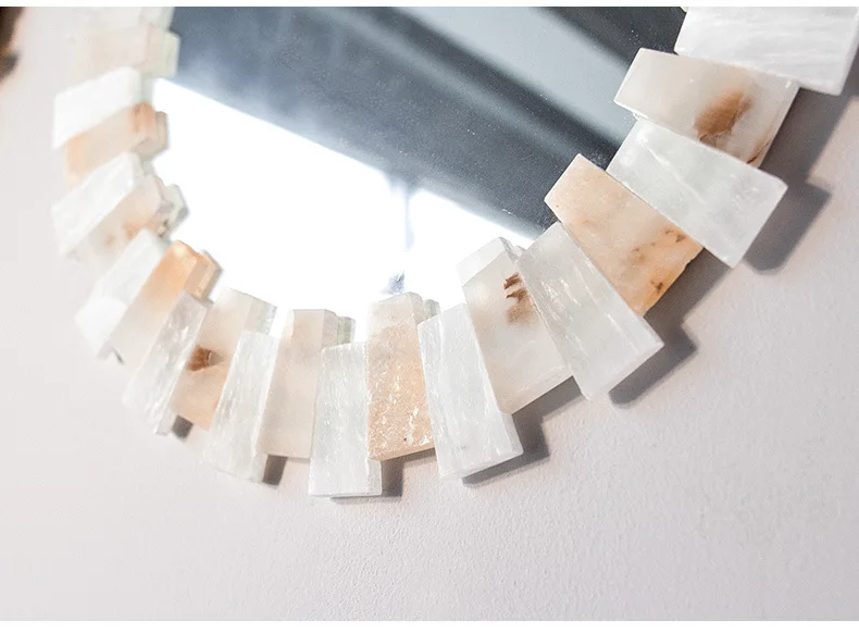 Antique circle Sun burst acrylic mirror wall big round crystal wall mirror