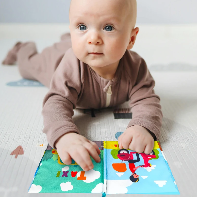 2024 New Arrival Early Education Vehicle Cloth Books for Kids BABY Soft Material Vehicle Cloth Book
