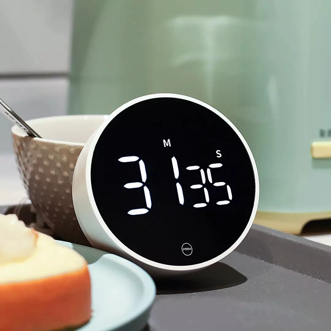 OEM Brightness Adjustable Magnetic Round Xiaomi Youpin MIIIW Counting Rotating Timer Cooking Alarm Clock for kitchen