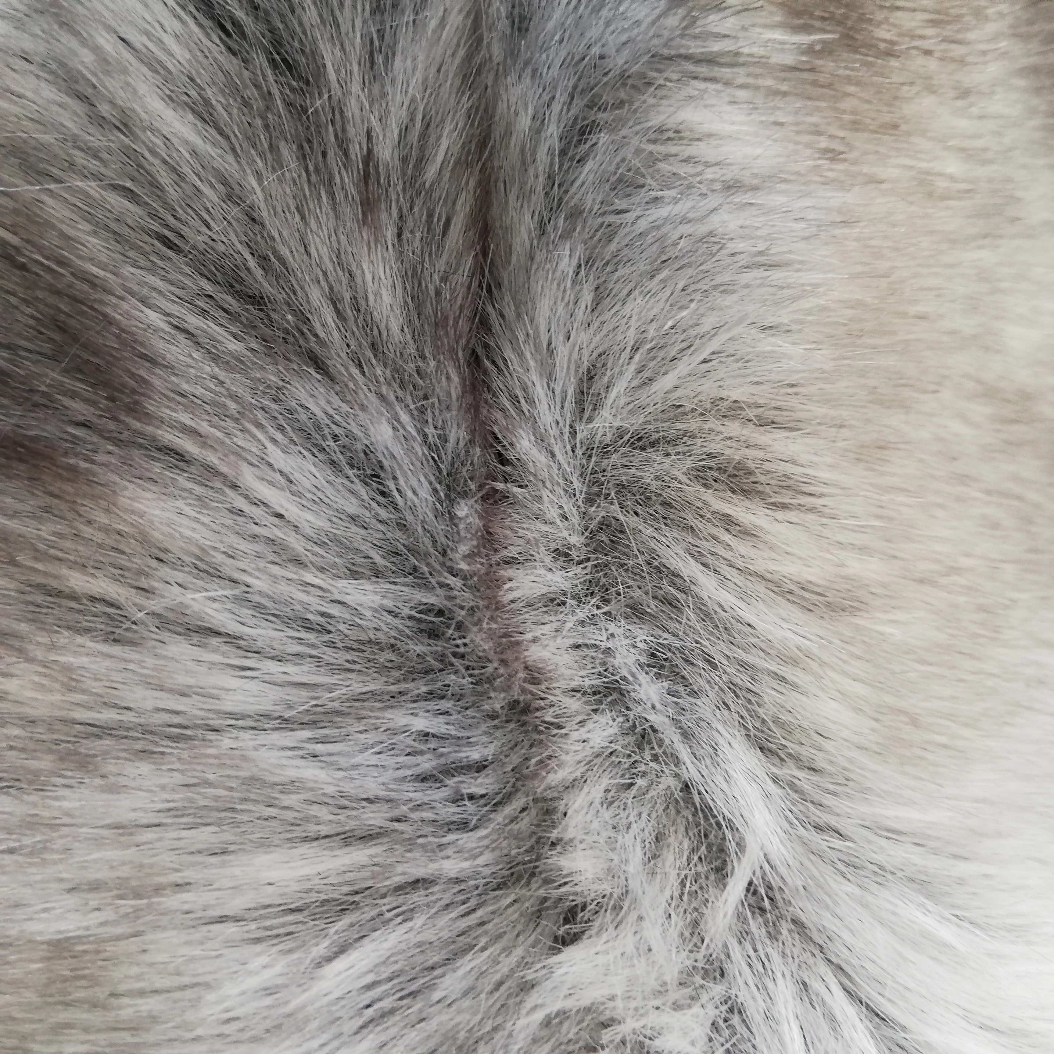 Cover Cushion for Chair and Home Texiles Grey Super Soft Small Round Cute Faux Fur KOREAN Cotton