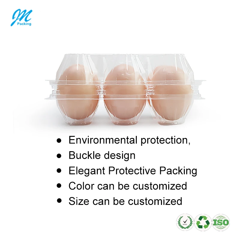 Refrigerator Disposable Plastic Clamshell Storage Packaging Egg Carton Tray