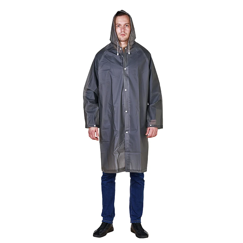 R017 PVC safety rain coat hood with drawstring