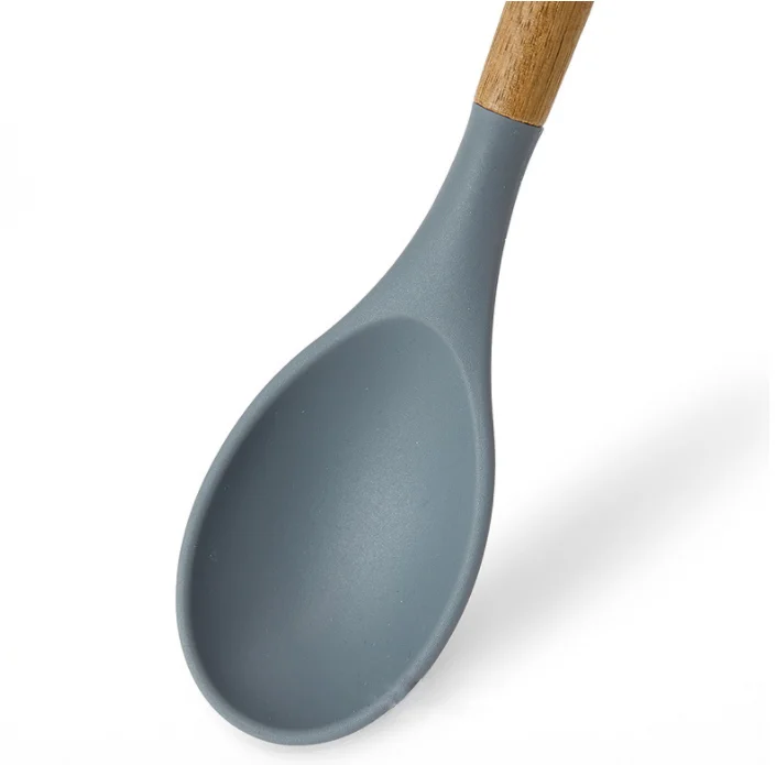 Zanhome Factory Price 4 Piece Kitchenware wood handle compact Silicone Convenient Wholesale Kitchen Cooking tools set