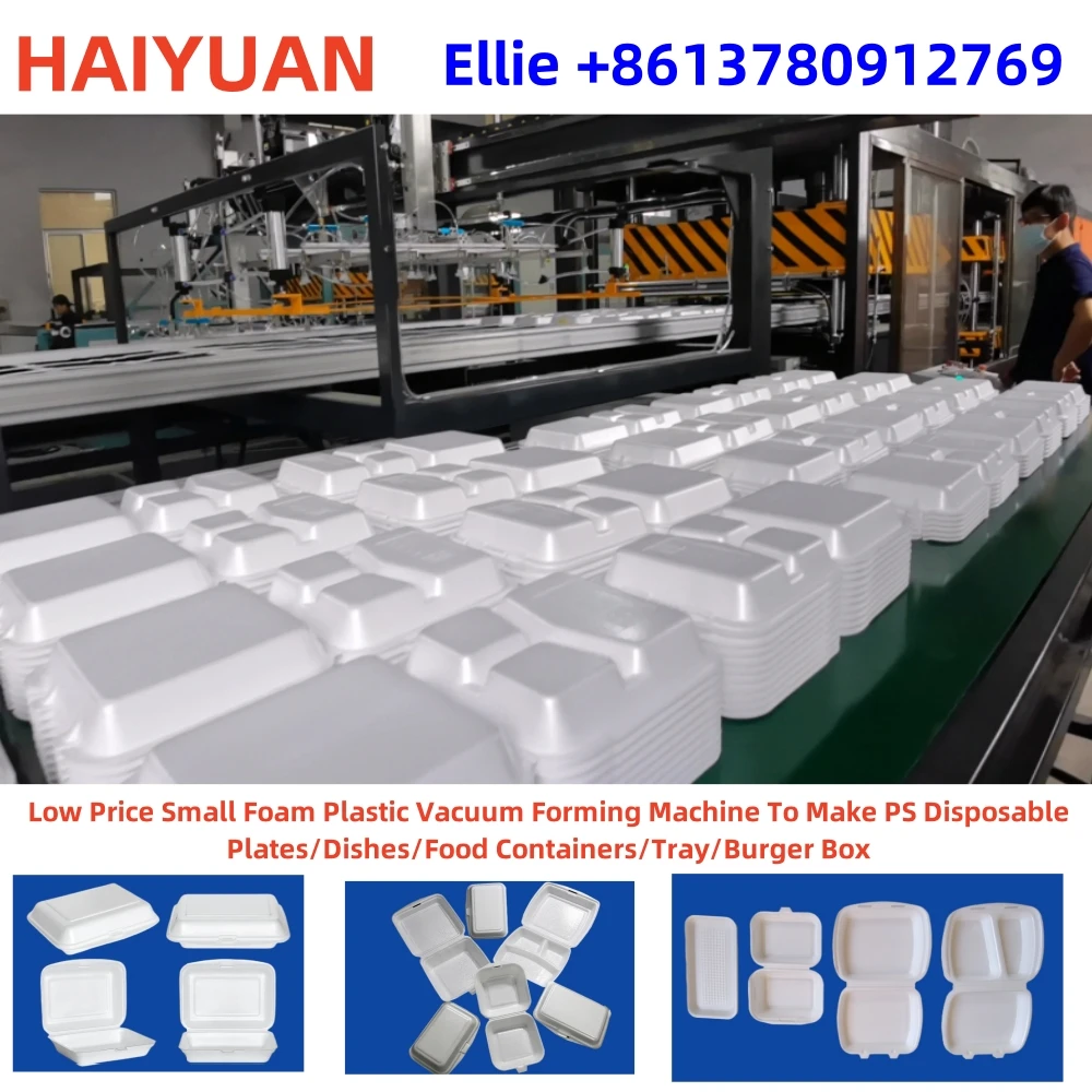 Foam burger box forming machine small EPS foam cups machine for low price disposable foam plates /pizza tray making machine