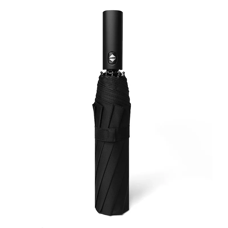 23 Inch Creative 12 Bones 3 Fold Automatic Folding Umbrella Men Woman Umbrella with Logo