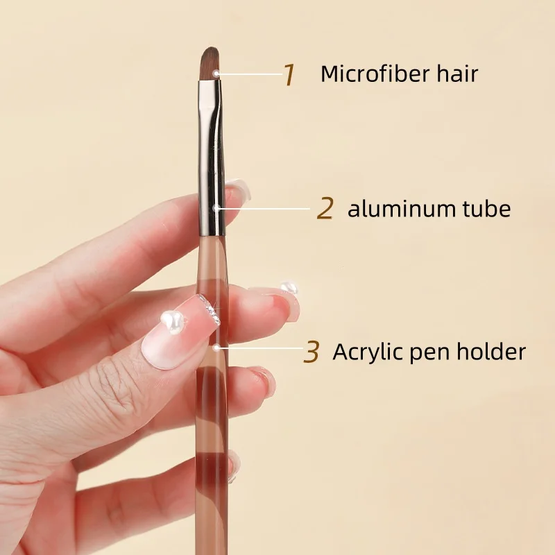 Best-selling nail special brush set high quality fiber hair light therapy drawing line brush acrylic brush rod nail tools