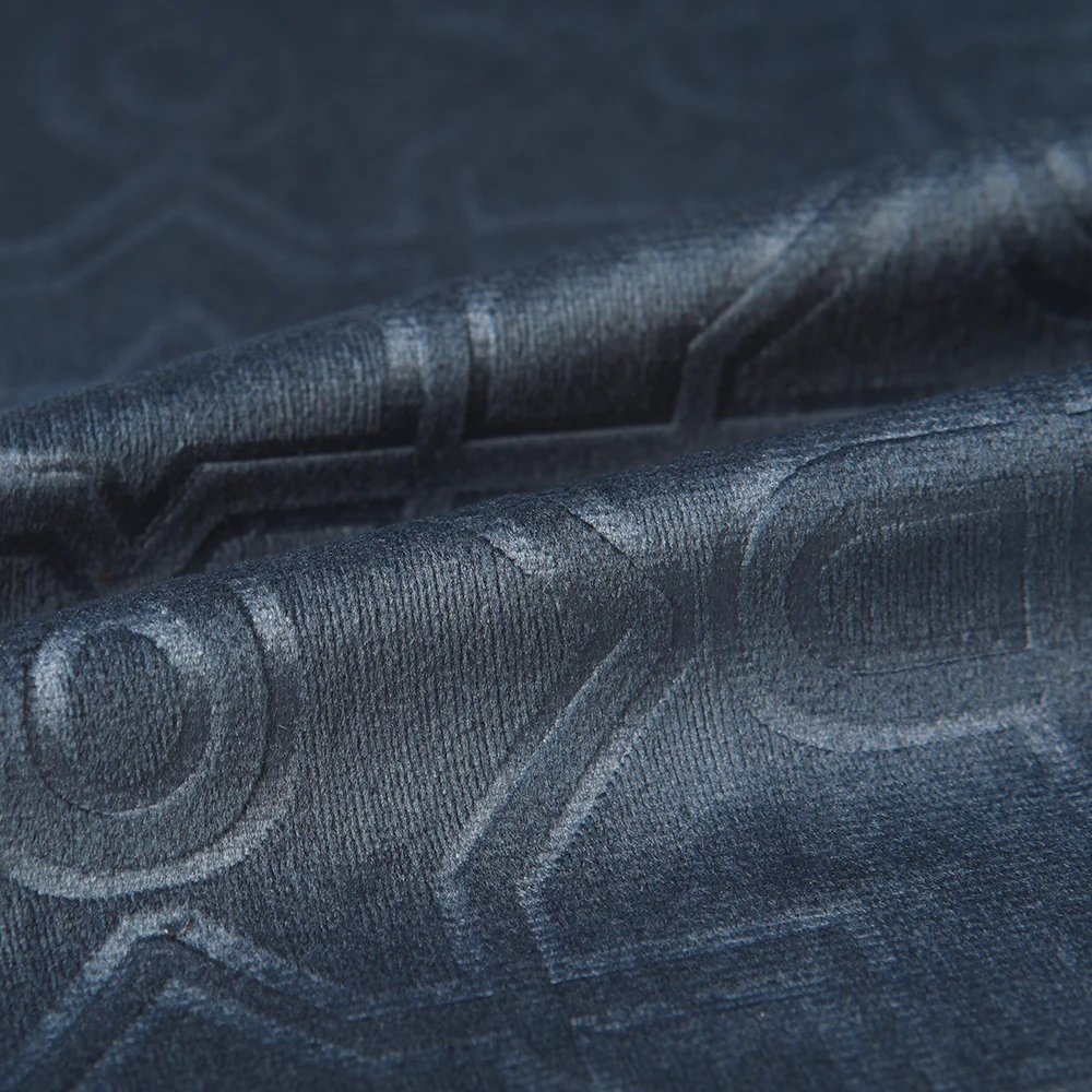 Wholesale 100% polyester upholstery  sofa fabric embossed print super soft velvet fabric for home deco