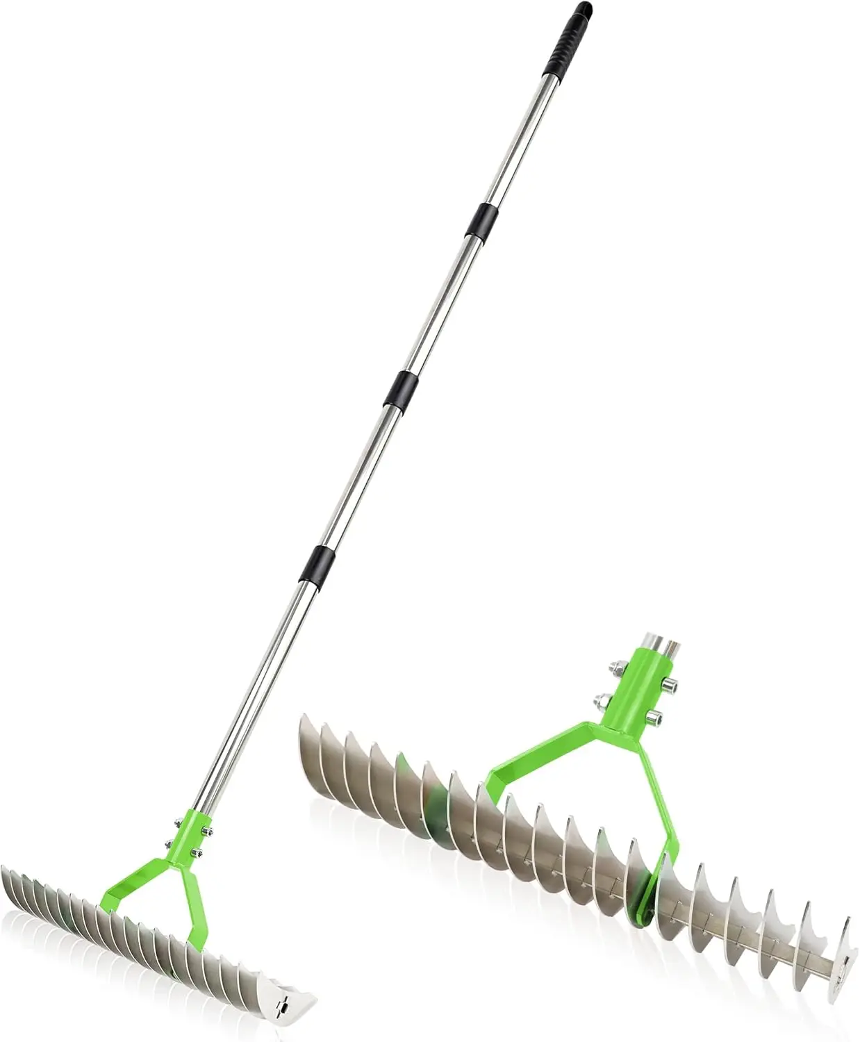 Peaktop   15 Inch Wide Dethatcher Rake, Robust Lawn Dethatche   Thatch Rake