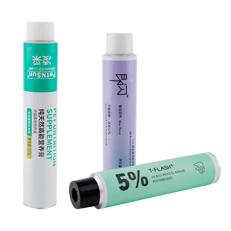 2021 Pet hair paste aluminum tube 30ml 50ml 80ml 100ml pet nourishing cream tube