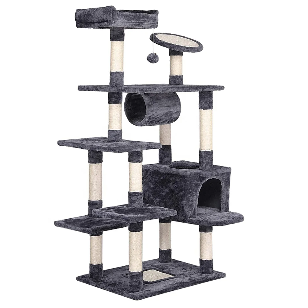 Condo House Wooden Pet Furniture Track Toy Product Manufacturer Luxury Cat Climbing Tower