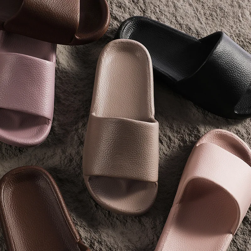 slippers for summer home wear EVA slippers for outdoor wear couples bathroom anti slip leather pattern cool slippers for men