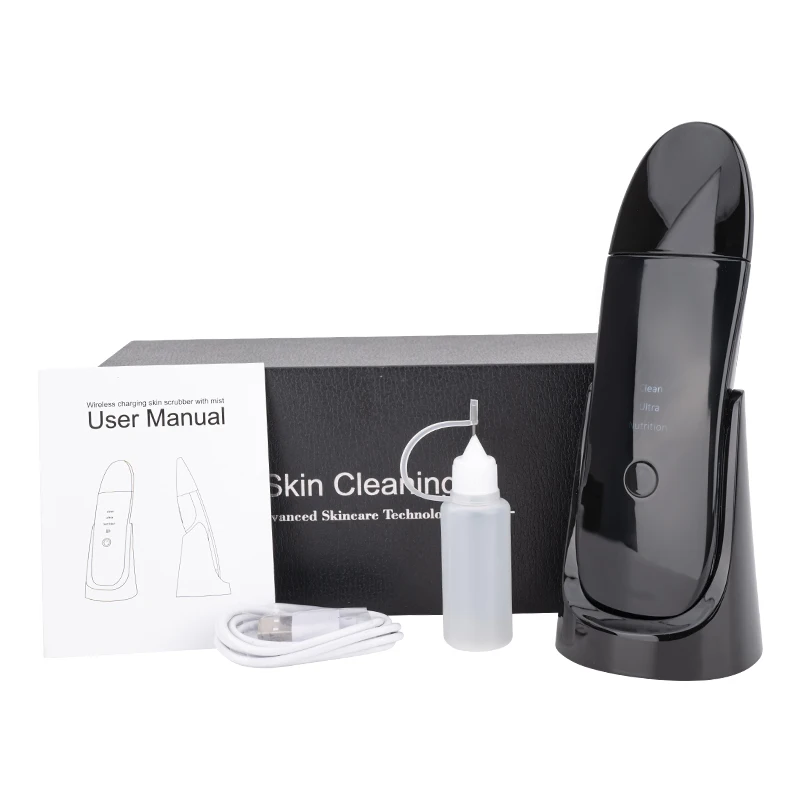 New Arrival Sonic Facial Spatula Skin Exfoliator Beauty Peel Machine Pore Deep Cleanings Diy Spray Mist Skin Scrubber