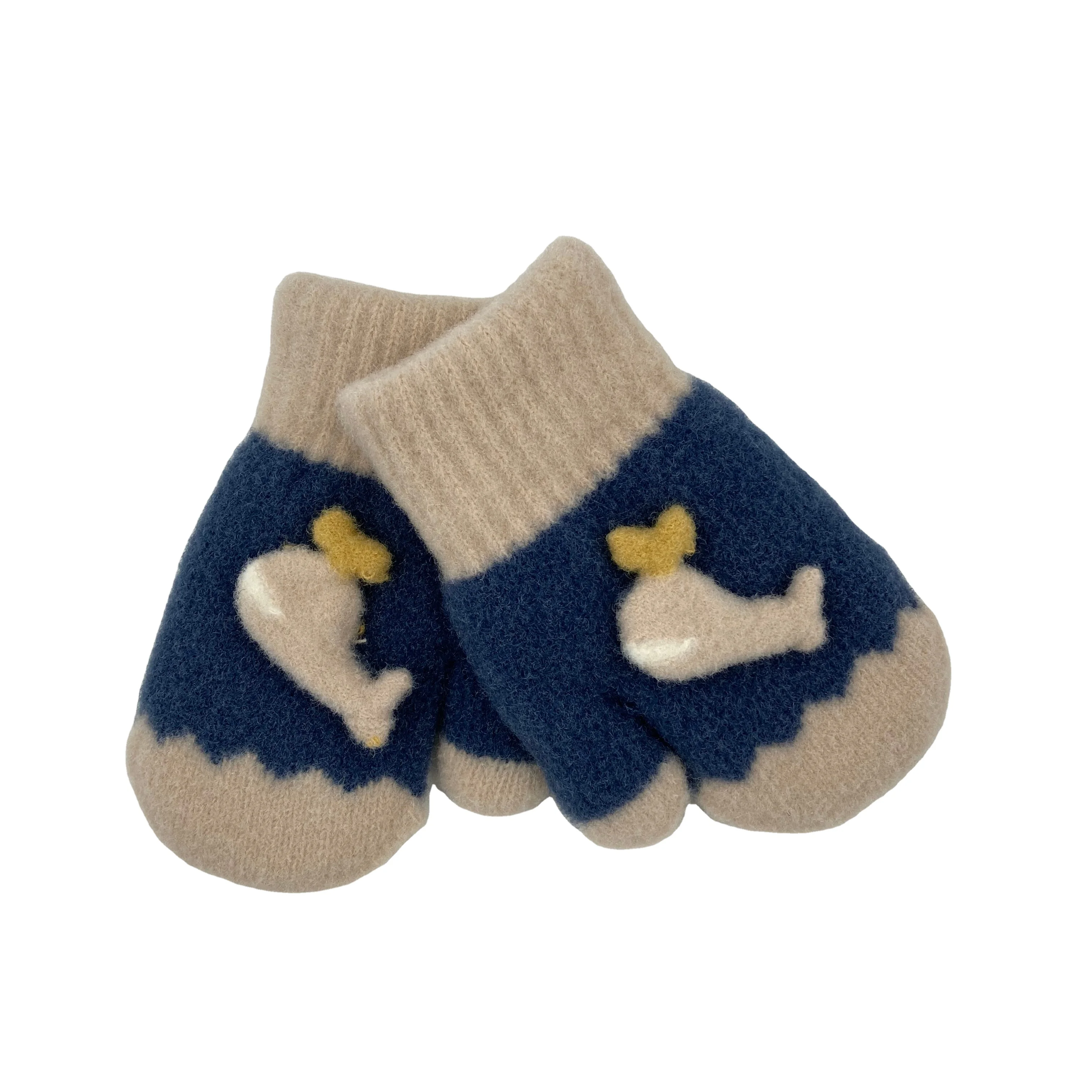 Wholesale Colourful Warm Soft Yarn Knitted  Winter Gloves Kid Mitten