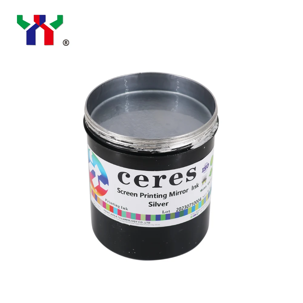 Ceres HOT SALE screen printing Mirror Ink Silver for glass, plastic(PVC, CC, PET, PMMA)transparent sheets