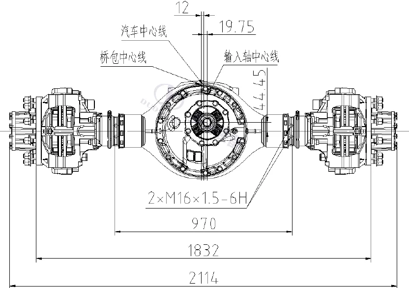 YuTong Electric Vehicle Car  Independent Suspension Front/Rear Wheel Drive Differential Axle