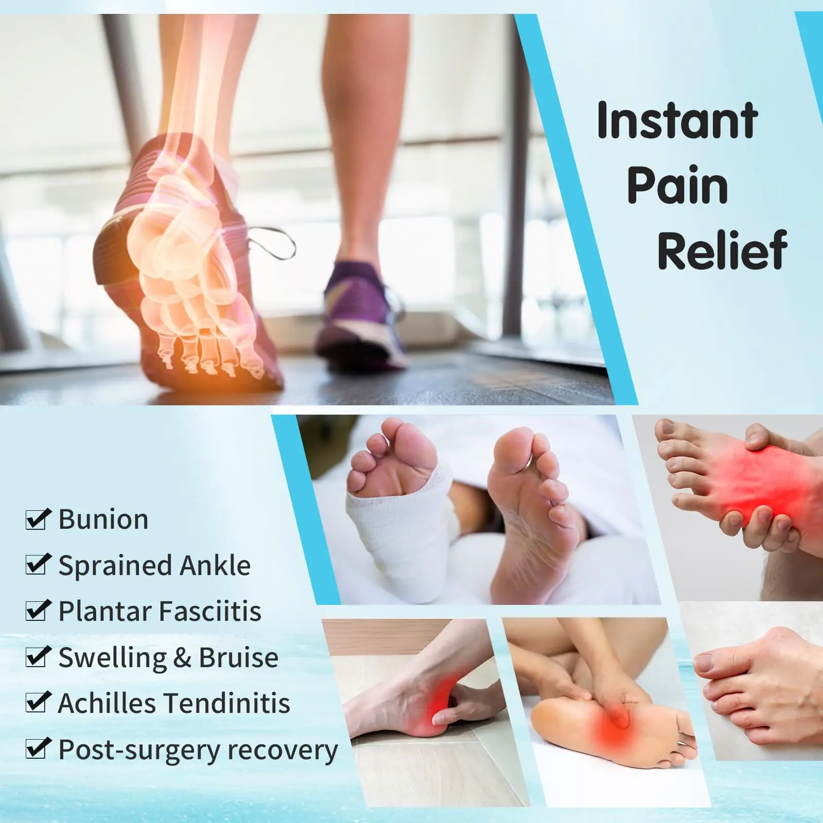 Bellewins Cold Therapy Socks Ankle Ice Wrap Hot Cold Pack Cooling Gel Socks For Injury