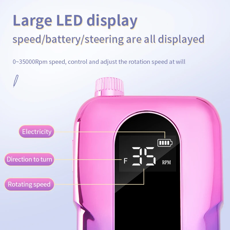 US Nail Supply Crazy on This Cordless Rechargeable Portable Desktop Nail Drill Machine with 35000 rpm electric nail drill E file