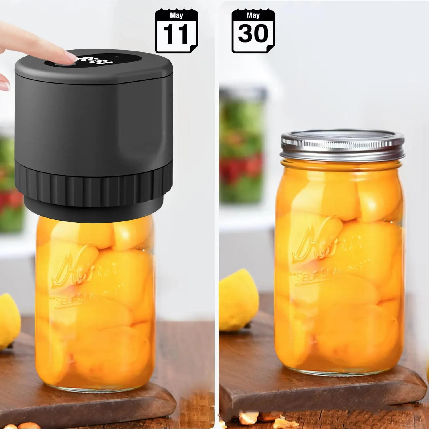 Recycled MINI Automatic Kit Food Storage Electric Mason Jar Vacuum Sealer with Lids
