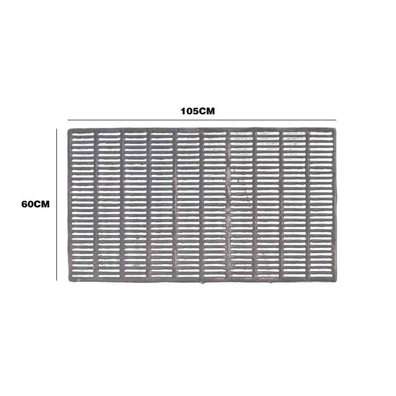 High quality straight hole 600*1050 mm cast iron floor drain pig farm ductile iron slat floor piggy equipment farming for house