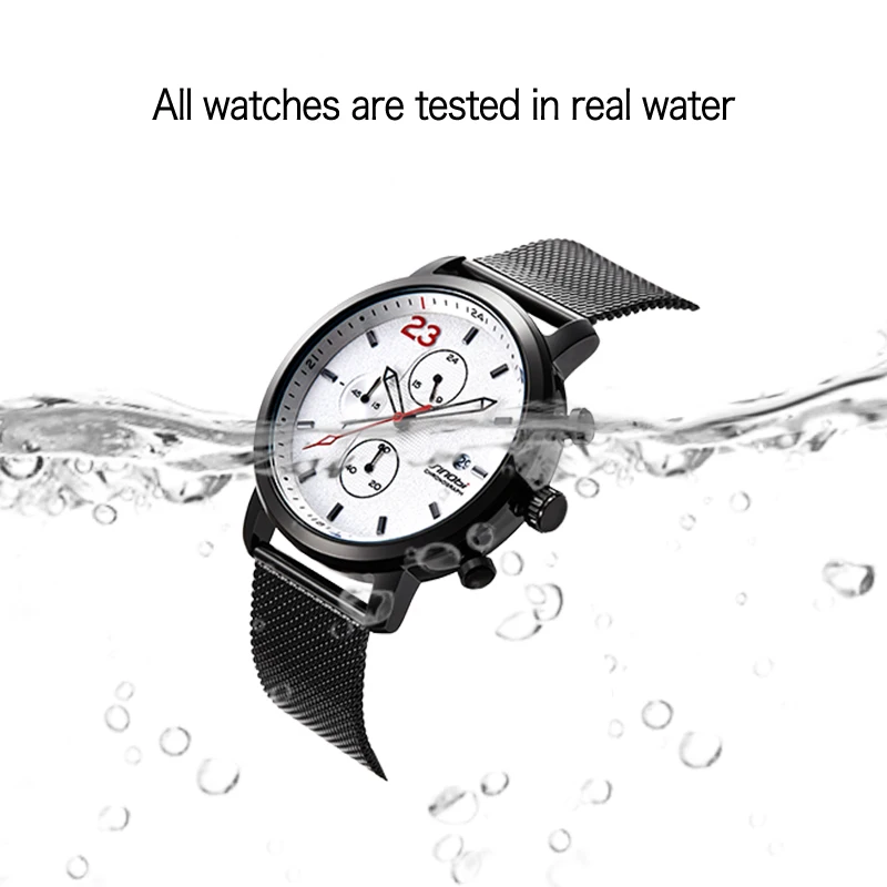 SINOBI China Manufacture Brand Watch S9765G Logo Oem Dual Time Luxury Wrist Fashion Chronograph Watches With Cheap Prices