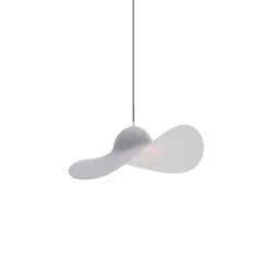Minimalist LED Pendant Light For Clothing Store Window Bedroom Creative Chandelier Fashion Straw Hat Hanging Lamp