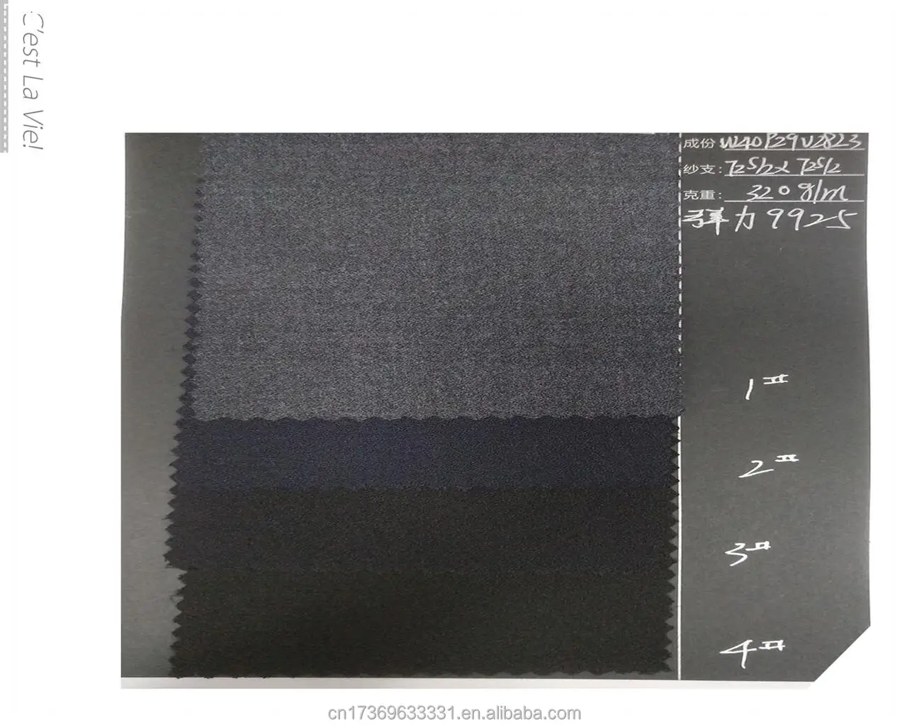 Fabric wool blend washable 40% wool garment fabric