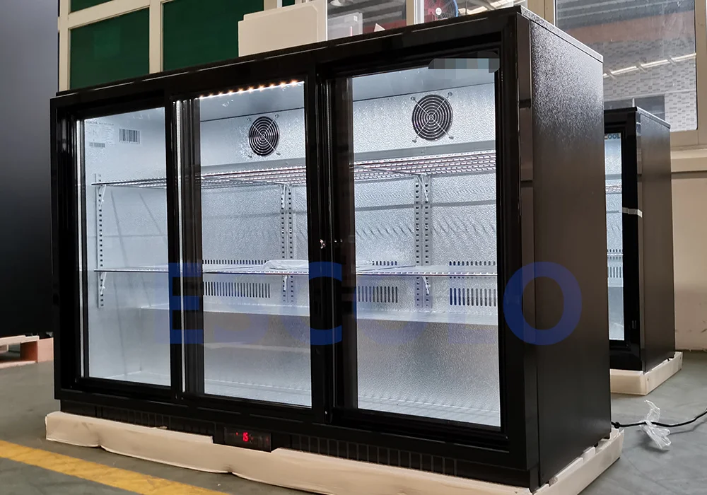 3 Doors Back Bar Cooler Bar Beer Cooler Under Counter Bottle Beer Fridge Refrigerator