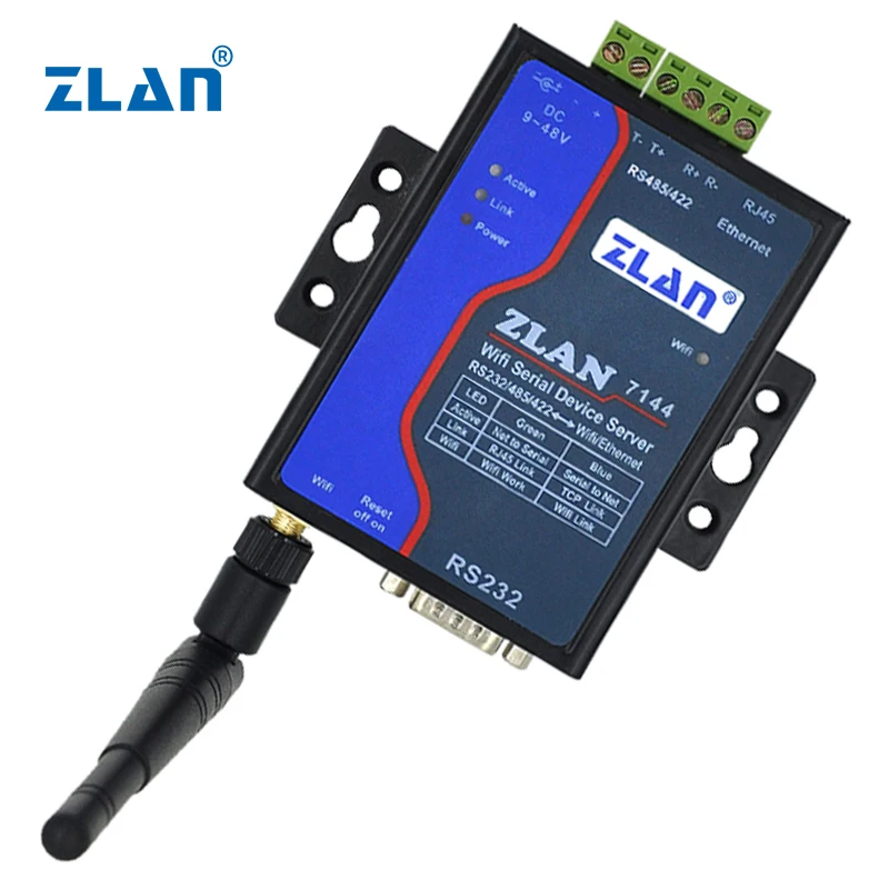 ZLAN7144 high speed serial port RS232 RS485 RS422 to Wifi converter