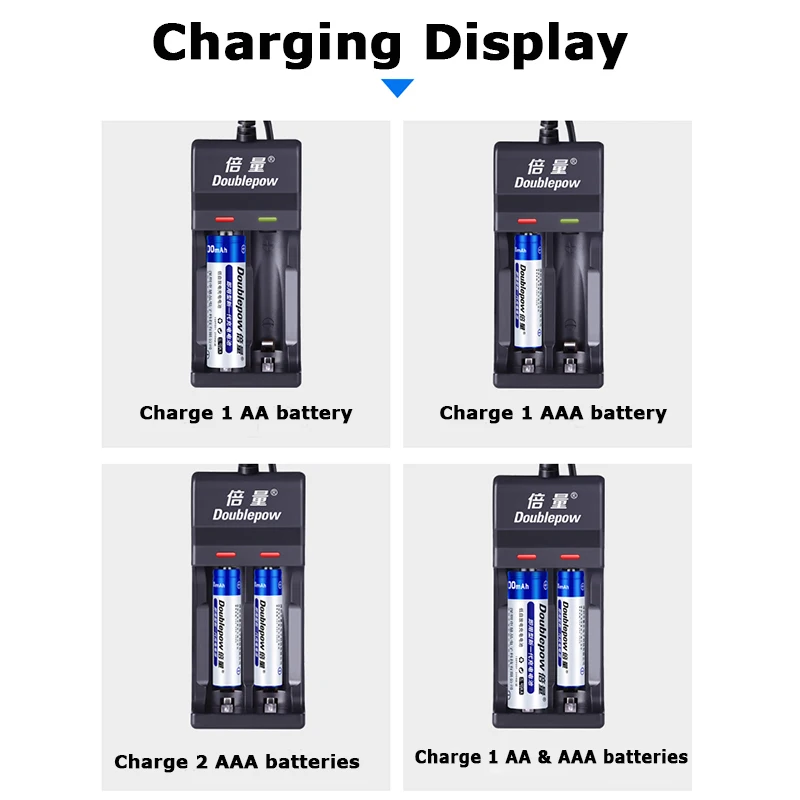 Портативное зарядное устройство ni-mh со светодиодной подсветкой и USB-портом для аккумуляторных батарей 1 2 в