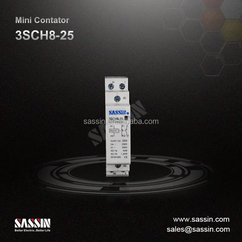 3SCH8-25 SASSIN 2P 25a AC mini Electrical Contactors