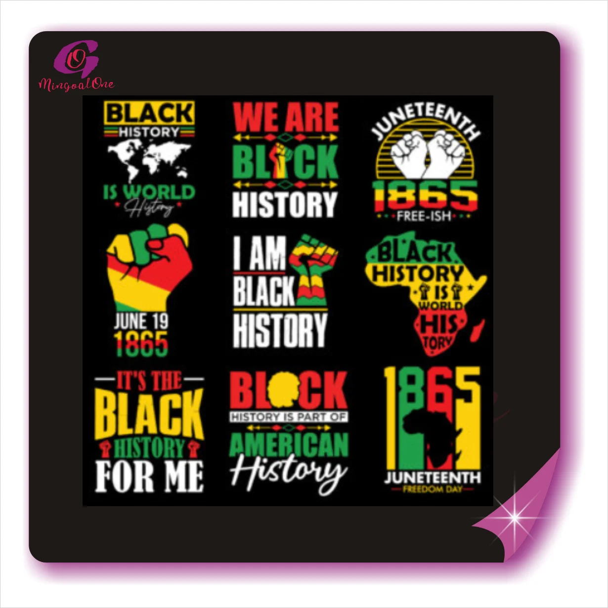 2023 Fashion New Customized Juneteenth Black Queen Design Heat Press Printing Transfer T shirt Vinyl Sticker